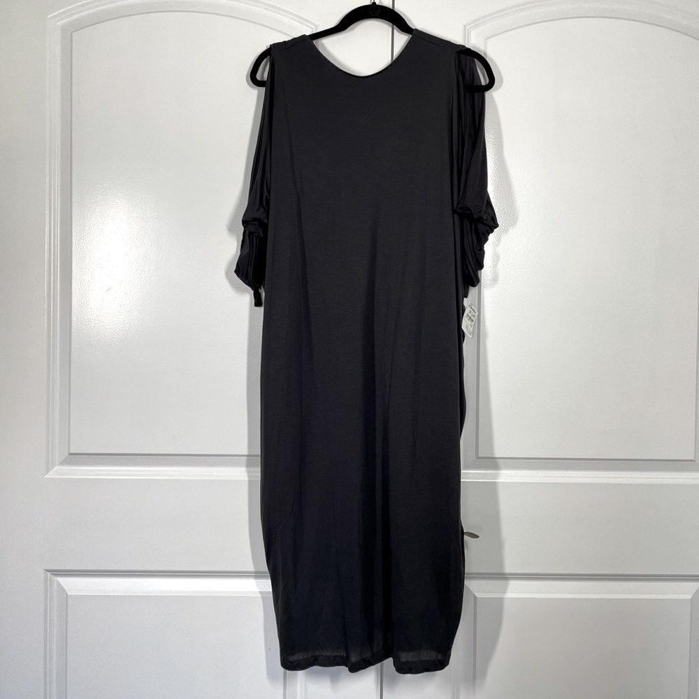 Halston Grecian midi dress open back NWT size 10 - Picture 8 of 11